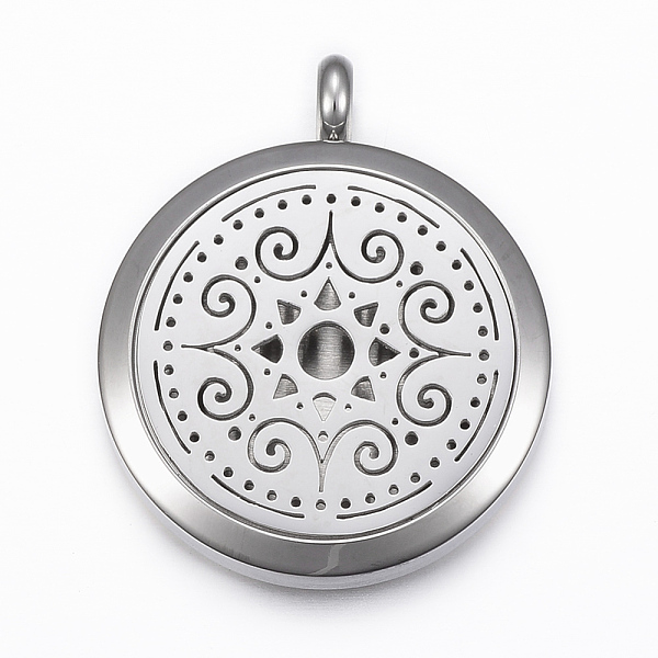 PandaHall 316 Surgical Stainless Steel Diffuser Locket Pendants, with Perfume Pad and Magnetic Clasps, Flat Round with Flower, Stainless..., Multicolor
PandaHall 316 Surgical Stainless Steel Diffuser Locket Pendants, with Perfume Pad and Magnetic Clasps, Flat Round with Flower, Stainless..., Multicolor
