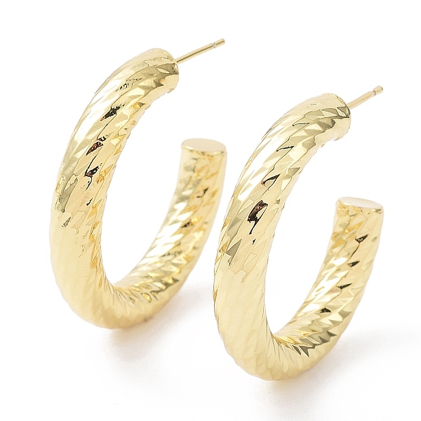 PandaHall Rack Plating Brass Round Stud Earrings, Half Hoop Earrings, Cadmium Free & Lead Free, Real 18K Gold Plated, 30x5.5mm Brass Round
PandaHall Rack Plating Brass Round Stud Earrings, Half Hoop Earrings, Cadmium Free & Lead Free, Real 18K Gold Plated, 30x5.5mm Brass Round