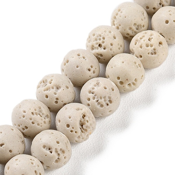 PandaHall Synthetic Lava Rock Dyed Beads Strands, Round, Floral White, 7.5~8mm, Hole: 1mm, about 50pcs/strand, 14.88''(37.8cm) Lava Rock...
PandaHall Synthetic Lava Rock Dyed Beads Strands, Round, Floral White, 7.5~8mm, Hole: 1mm, about 50pcs/strand, 14.88''(37.8cm) Lava Rock...