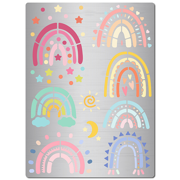 PandaHall GORGECRAFT Rainbow Stencils Reusable Bohemian Star Heart Boho Stainless Steel Metal Drawing Template for Painting on Wood Burning...
PandaHall GORGECRAFT Rainbow Stencils Reusable Bohemian Star Heart Boho Stainless Steel Metal Drawing Template for Painting on Wood Burning...