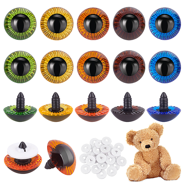 PandaHall 30Pcs 5 Colors Craft Plastic Doll Eyes, Stuffed Toy Eyes, Safety Eyes, Half Round, Mixed Color, 31mm, 6pcs/color Plastic Half..., Multicolor
PandaHall 30Pcs 5 Colors Craft Plastic Doll Eyes, Stuffed Toy Eyes, Safety Eyes, Half Round, Mixed Color, 31mm, 6pcs/color Plastic Half..., Multicolor