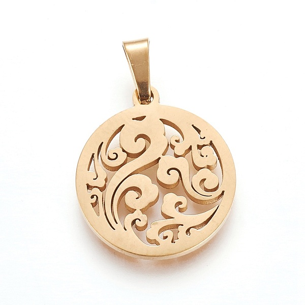 PandaHall 304 Stainless Steel Pendants, Flat Round with Cloud, Golden, 19~20x16~17x1.5mm, Hole: 5x2.5mm 304 Stainless Steel Flat Round
PandaHall 304 Stainless Steel Pendants, Flat Round with Cloud, Golden, 19~20x16~17x1.5mm, Hole: 5x2.5mm 304 Stainless Steel Flat Round