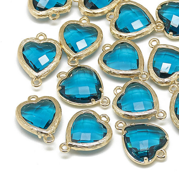 PandaHall Glass Links connectors, with Golden Tone Brass Findings, Faceted, Heart, Dodger Blue, 16x11.5x4.5mm, Hole: 1mm Glass Heart Blue
PandaHall Glass Links connectors, with Golden Tone Brass Findings, Faceted, Heart, Dodger Blue, 16x11.5x4.5mm, Hole: 1mm Glass Heart Blue