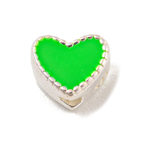 PandaHall Heart Shape Silver 925 Sterling Silver Beads, with Enamel, with S925 Stamp, Lime, 5.5x6.5x4mm, Hole: 1.2mm Sterling Silver Heart..., Green
PandaHall Heart Shape Silver 925 Sterling Silver Beads, with Enamel, with S925 Stamp, Lime, 5.5x6.5x4mm, Hole: 1.2mm Sterling Silver Heart..., Green