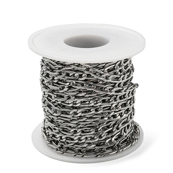 PandaHall 304 Stainless Steel Figaro Chains, Unwelded, with Spool, Decorative Chain, Stainless Steel Color, 11x4.5x1.2mm, 6x4.9x1.2mm 304...
PandaHall 304 Stainless Steel Figaro Chains, Unwelded, with Spool, Decorative Chain, Stainless Steel Color, 11x4.5x1.2mm, 6x4.9x1.2mm 304...