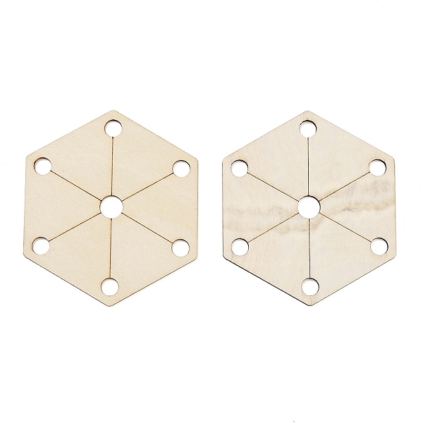 PandaHall Wood Tool for Knitting Loom Accessories, Hexagon, PapayaWhip, 7x6.1x0.2cm, Hole: 6mm and 8mm Wood Hexagon Orange
PandaHall Wood Tool for Knitting Loom Accessories, Hexagon, PapayaWhip, 7x6.1x0.2cm, Hole: 6mm and 8mm Wood Hexagon Orange