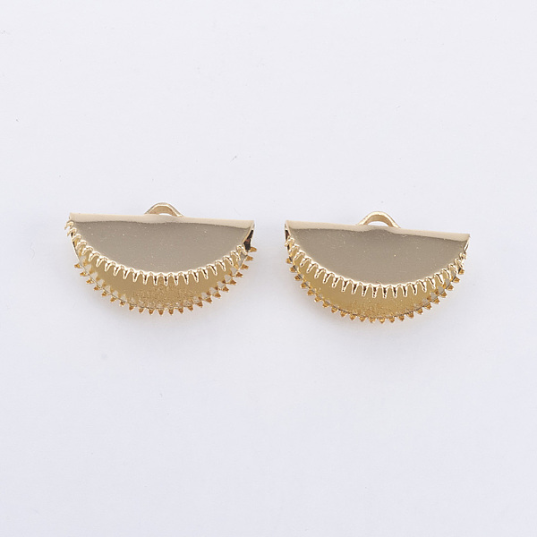 PandaHall Brass Ribbon Crimp Ends, Half Round, Light Gold, 11.5x20mm, Hole: 1.5x3mm Brass
PandaHall Brass Ribbon Crimp Ends, Half Round, Light Gold, 11.5x20mm, Hole: 1.5x3mm Brass