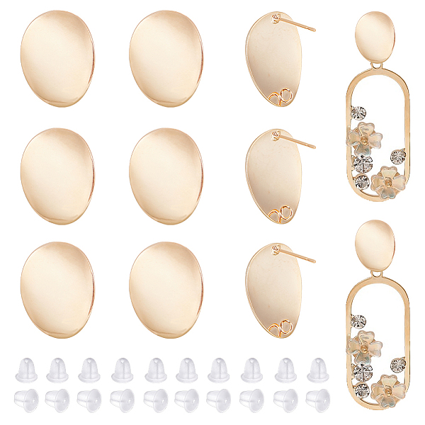 PandaHall BENECREAT 12Pcs Brass Stud Earring Findings, with Vertical Loops & 30Pcs Plastic Ear Nuts, Oval, Long-Lasting Plated, Nickel Free...
PandaHall BENECREAT 12Pcs Brass Stud Earring Findings, with Vertical Loops & 30Pcs Plastic Ear Nuts, Oval, Long-Lasting Plated, Nickel Free...