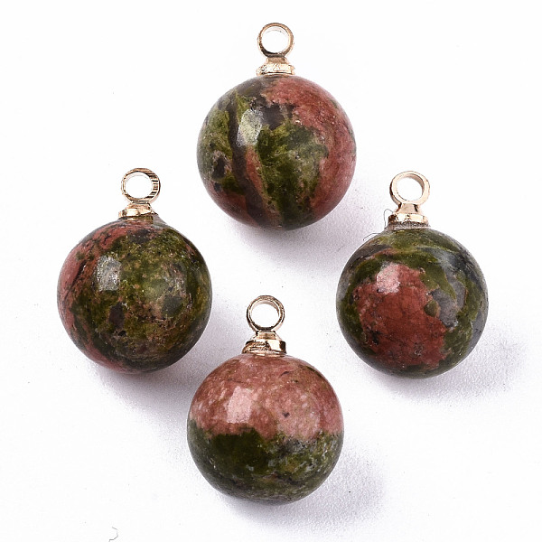 PandaHall Natural Unakite Charms, with Golden Plated Brass Loops,, Round, 14x10.5mm, Hole: 1.5mm Unakite Round
PandaHall Natural Unakite Charms, with Golden Plated Brass Loops,, Round, 14x10.5mm, Hole: 1.5mm Unakite Round