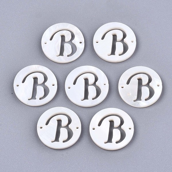 PandaHall Natural Freshwater Shell Links Connectors, Flat Round with Letter, Letter.B, 14.5x1.5mm, Hole: 0.9mm Shell Letter B
PandaHall Natural Freshwater Shell Links Connectors, Flat Round with Letter, Letter.B, 14.5x1.5mm, Hole: 0.9mm Shell Letter B