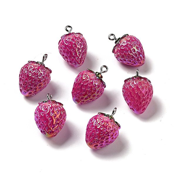 PandaHall UV Plating Rainbow Iridescent Opaque Acrylic Pendants, with Platinum Tone Iron Loop, Strawberry Charm, Camellia, 25.5x16.5mm, Hole..., Pink
PandaHall UV Plating Rainbow Iridescent Opaque Acrylic Pendants, with Platinum Tone Iron Loop, Strawberry Charm, Camellia, 25.5x16.5mm, Hole..., Pink