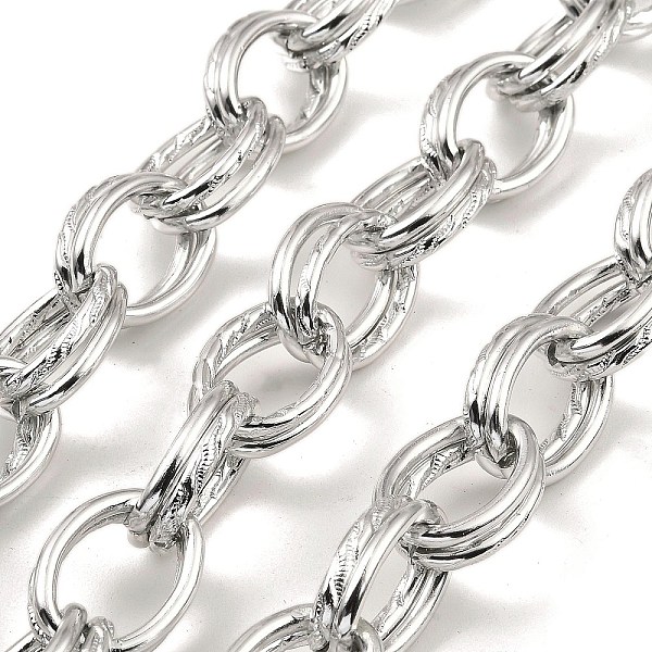 PandaHall Aluminium Cable Chains, Unwelded, with Spool, Platinum, 22x16x2.5mm, about 16.40 Feet(5m)/Roll Aluminum
PandaHall Aluminium Cable Chains, Unwelded, with Spool, Platinum, 22x16x2.5mm, about 16.40 Feet(5m)/Roll Aluminum