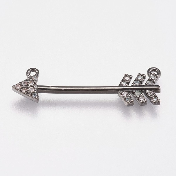 PandaHall Brass Micro Pave Cubic Zirconia Pendants, Arrows, Gunmetal, 7x25x2mm, Hole: 0.8mm Brass+Cubic Zirconia Arrow Clear
PandaHall Brass Micro Pave Cubic Zirconia Pendants, Arrows, Gunmetal, 7x25x2mm, Hole: 0.8mm Brass+Cubic Zirconia Arrow Clear