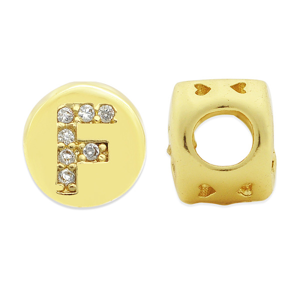 PandaHall Brass Micro Pave Clear Cubic Zirconia Beads, Flat Round with Letter, Letter.F, 7.5x6.5mm, Hole: 3.5mm, 3pcs/bag Brass+Cubic...
PandaHall Brass Micro Pave Clear Cubic Zirconia Beads, Flat Round with Letter, Letter.F, 7.5x6.5mm, Hole: 3.5mm, 3pcs/bag Brass+Cubic...