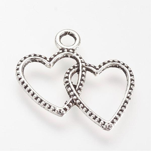 PandaHall Tibetan Style Alloy Pendants, Heart with Heart, Cadmium Free & Lead Free, Antique Silver, 24x22.5x1.5mm, Hole: 2.5mm, about...
PandaHall Tibetan Style Alloy Pendants, Heart with Heart, Cadmium Free & Lead Free, Antique Silver, 24x22.5x1.5mm, Hole: 2.5mm, about...