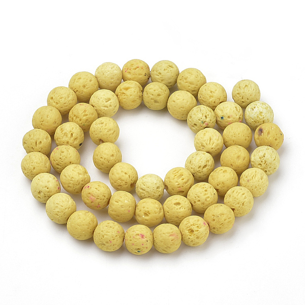 PandaHall Synthetic Lava Rock Beads Strands, Dyed, Round, Champagne Yellow, 6mm, Hole: 1mm, about 61pcs/strand, 14.96 inch(38cm) Lava Rock...
PandaHall Synthetic Lava Rock Beads Strands, Dyed, Round, Champagne Yellow, 6mm, Hole: 1mm, about 61pcs/strand, 14.96 inch(38cm) Lava Rock...