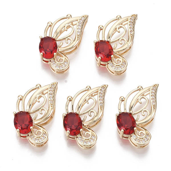 PandaHall Glass Pendants, with Brass Micro Pave Cubic Zirconia Findings, Faceted, Butterfly, Light Gold, FireBrick, 23x12.5x5.5mm, Hole..., Red
PandaHall Glass Pendants, with Brass Micro Pave Cubic Zirconia Findings, Faceted, Butterfly, Light Gold, FireBrick, 23x12.5x5.5mm, Hole..., Red