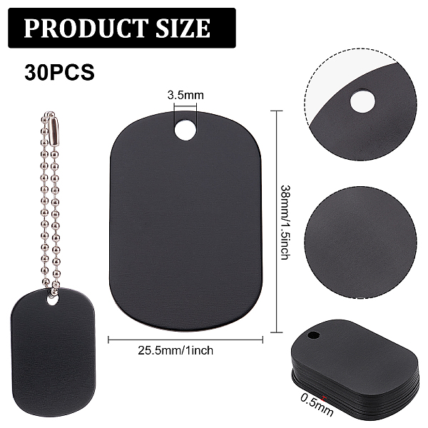 PandaHall BENECREAT Aluminum Pendants, Stamping Blank Tag, Rectangle, Black, 38x25.5x0.5mm, Hole: 3.5mm, 30pcs/box Aluminum Rectangle Black
PandaHall BENECREAT Aluminum Pendants, Stamping Blank Tag, Rectangle, Black, 38x25.5x0.5mm, Hole: 3.5mm, 30pcs/box Aluminum Rectangle Black
