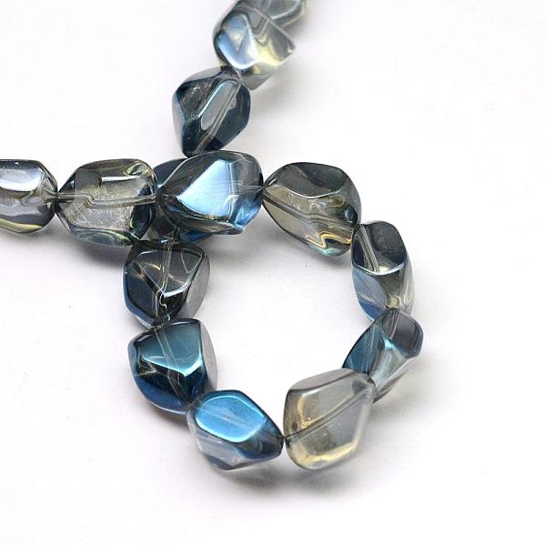PandaHall Electroplate Glass Beads Strands, Rainbow Plated, Trapezoid, Prussian Blue, 15.5x12~12.5x8.5~9mm, Hole: 1.5mm, about 40pcs/strand...
PandaHall Electroplate Glass Beads Strands, Rainbow Plated, Trapezoid, Prussian Blue, 15.5x12~12.5x8.5~9mm, Hole: 1.5mm, about 40pcs/strand...