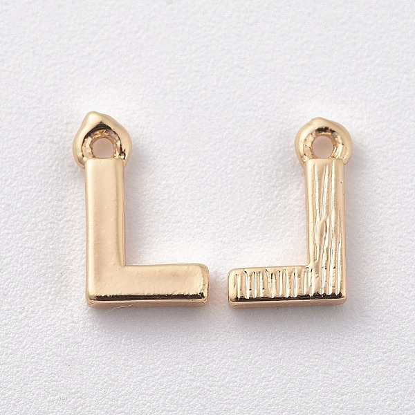 PandaHall Brass Charms, Letter, Nickel Free, Real 18K Gold Plated, Letter.L, 8.5x5.5x1.5mm, Hole: 0.8mm Brass Letter
PandaHall Brass Charms, Letter, Nickel Free, Real 18K Gold Plated, Letter.L, 8.5x5.5x1.5mm, Hole: 0.8mm Brass Letter