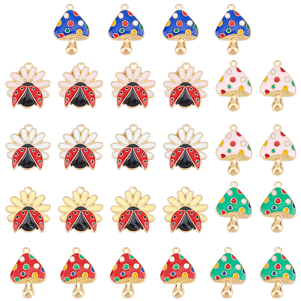 PandaHall 28 Pcs 7 Styles Mushroom Enamel Pendants Ladybug Charms, Alloy Enamel Pendants Ladybird Alloy Charms Light Gold Enamel Dangle..., Multicolor
PandaHall 28 Pcs 7 Styles Mushroom Enamel Pendants Ladybug Charms, Alloy Enamel Pendants Ladybird Alloy Charms Light Gold Enamel Dangle..., Multicolor