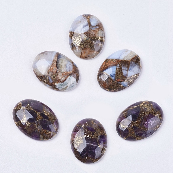 PandaHall Natural Gemstone Cabochons, with Gold Line, Oval, Dyed, Mixed Color, 30x22x6~6.5mm Mixed Stone Oval Multicolor
PandaHall Natural Gemstone Cabochons, with Gold Line, Oval, Dyed, Mixed Color, 30x22x6~6.5mm Mixed Stone Oval Multicolor