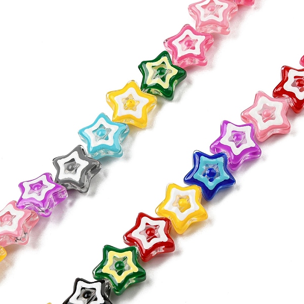 PandaHall Handmade Lampwork Beads Strands, with Enamel, Star, Mixed Color, 13x12~13x6~6.5mm, Hole: 1.2mm, about 33pcs/strand, 14.57''(37cm)..., Multicolor
PandaHall Handmade Lampwork Beads Strands, with Enamel, Star, Mixed Color, 13x12~13x6~6.5mm, Hole: 1.2mm, about 33pcs/strand, 14.57''(37cm)..., Multicolor