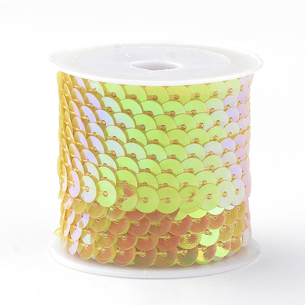 PandaHall Eco-Friendly Plastic Paillette Beads, Sequins Beads, Ornament Accessories, AB Color, Flat Round, Gold, 6mm, about 5m/roll Plastic...
PandaHall Eco-Friendly Plastic Paillette Beads, Sequins Beads, Ornament Accessories, AB Color, Flat Round, Gold, 6mm, about 5m/roll Plastic...