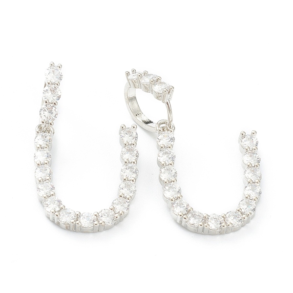 PandaHall Brass Micro Pave Clear Cubic Zirconia Pendants, Letter, Letter.U, 19~22.5x10.5~20x2.5mm, Hole: 9.5x6mm Brass+Cubic Zirconia Letter...
PandaHall Brass Micro Pave Clear Cubic Zirconia Pendants, Letter, Letter.U, 19~22.5x10.5~20x2.5mm, Hole: 9.5x6mm Brass+Cubic Zirconia Letter...