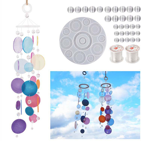 PandaHall DIY Shell Wind Chime Making Kits, including Molds, Plastic Beads, Brass Crimp Beads, Thread, White, 188x3.5mm, Inner Diameter...
PandaHall DIY Shell Wind Chime Making Kits, including Molds, Plastic Beads, Brass Crimp Beads, Thread, White, 188x3.5mm, Inner Diameter...