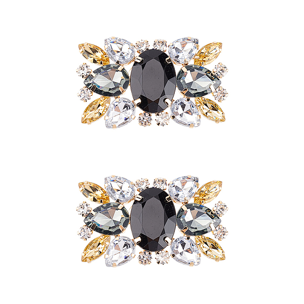 PandaHall 2Pcs Alloy Rhinestone Shoe Decorations, Detachable Shoe Buckle Clips, with Iron Findings, Rectangle Flower, Light Gold...
PandaHall 2Pcs Alloy Rhinestone Shoe Decorations, Detachable Shoe Buckle Clips, with Iron Findings, Rectangle Flower, Light Gold...