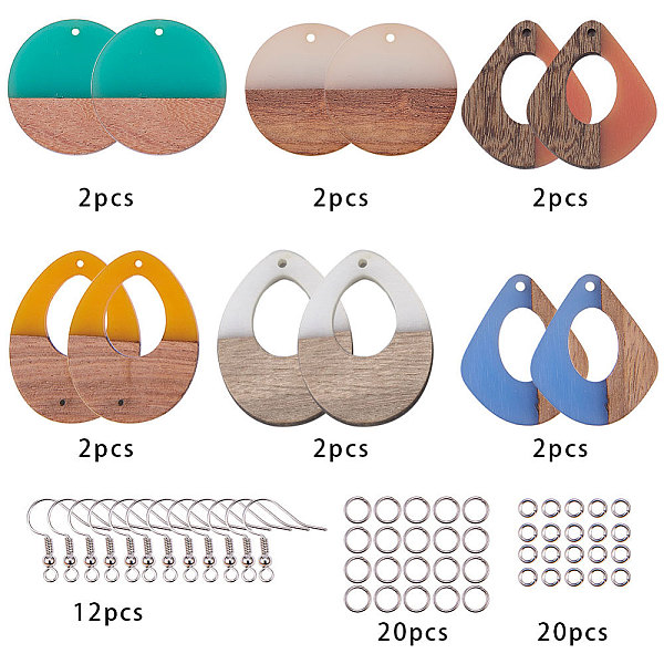 PandaHall SUNNYCLUE 1 Bag 6 Pairs Resin Wood Pendant Acrylic Resin Earring Making Kit Bohemian Round Square Drop Mottled Earring Jewelry..., Multicolor
PandaHall SUNNYCLUE 1 Bag 6 Pairs Resin Wood Pendant Acrylic Resin Earring Making Kit Bohemian Round Square Drop Mottled Earring Jewelry..., Multicolor