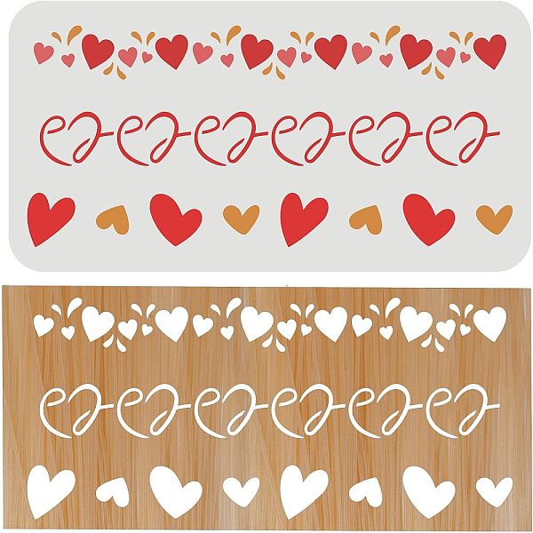 PandaHall FINGERINSPIRE Heart Stencils For Painting 30x15cm Reusable Wall Border Stencil Plastic Connected Love Hearts Craft Stencil...
PandaHall FINGERINSPIRE Heart Stencils For Painting 30x15cm Reusable Wall Border Stencil Plastic Connected Love Hearts Craft Stencil...