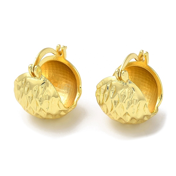 PandaHall Rack Plating Brass Textured Round Hoop Earrings, Real 18K Gold Plated, 21x18x16mm Brass Round
PandaHall Rack Plating Brass Textured Round Hoop Earrings, Real 18K Gold Plated, 21x18x16mm Brass Round
