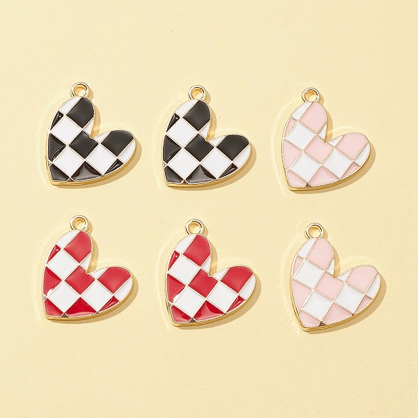 PandaHall 6Pcs 3 Colors Alloy Enamel Pendants, Golden, Heart with Tartan Pattern Charm, Mixed Color, 20x19x2mm, Hole: 1.8mm, 2pcs/color..., Multicolor
PandaHall 6Pcs 3 Colors Alloy Enamel Pendants, Golden, Heart with Tartan Pattern Charm, Mixed Color, 20x19x2mm, Hole: 1.8mm, 2pcs/color..., Multicolor