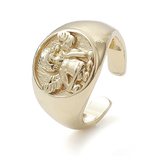 PandaHall Rack Plating Brass Open Rings, Angle, Real 18K Gold Plated, US Size 7 1/4(17.5mm) Brass Angel & Fairy
PandaHall Rack Plating Brass Open Rings, Angle, Real 18K Gold Plated, US Size 7 1/4(17.5mm) Brass Angel & Fairy