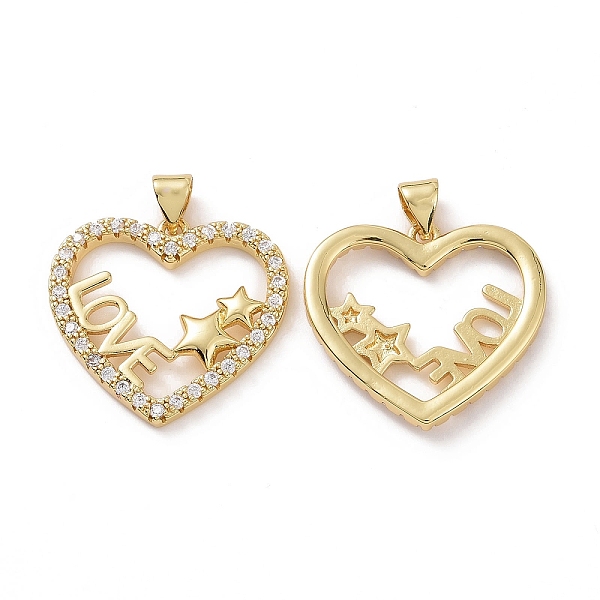 PandaHall Brass Cubic Zirconia Pendants, Heart with Star & Word Love Charm, Real 18K Gold Plated, Clear, 22.5x24x3mm, Hole: 3.5x5mm...
PandaHall Brass Cubic Zirconia Pendants, Heart with Star & Word Love Charm, Real 18K Gold Plated, Clear, 22.5x24x3mm, Hole: 3.5x5mm...