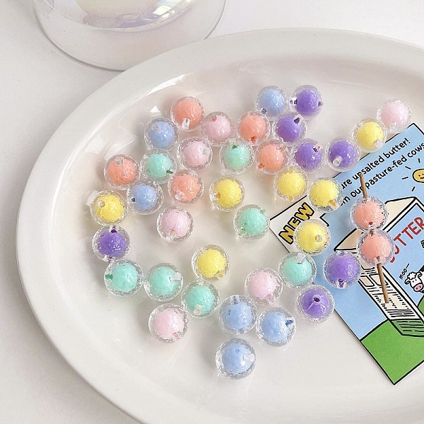 PandaHall Transparent Acrylic Beads, Bead in Bead, Round, Mixed Color, 16mm, Hole: 3mm, 215pcs/500g Acrylic Round Multicolor
PandaHall Transparent Acrylic Beads, Bead in Bead, Round, Mixed Color, 16mm, Hole: 3mm, 215pcs/500g Acrylic Round Multicolor
