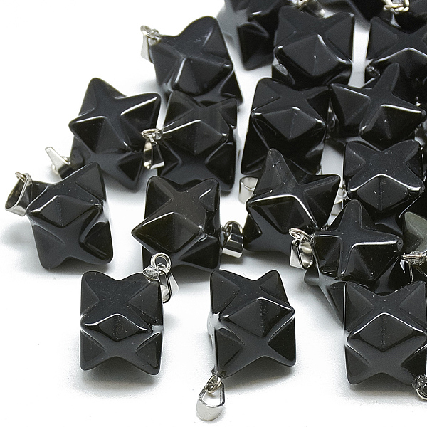 PandaHall Dyed Natural Black Agate Pendants, with Stainless Steel Snap On Bails, Merkaba Star, 21~23x16~17x16~17mm, Hole: 6x4mm Black Agate...
PandaHall Dyed Natural Black Agate Pendants, with Stainless Steel Snap On Bails, Merkaba Star, 21~23x16~17x16~17mm, Hole: 6x4mm Black Agate...