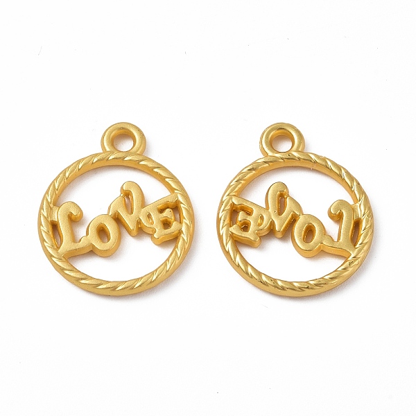 PandaHall Rack Plating Alloy Pendants, Cadmium Free & Lead Free & Nickle Free, Flat Round with Word LOVE Charms, Matte Gold Color...
PandaHall Rack Plating Alloy Pendants, Cadmium Free & Lead Free & Nickle Free, Flat Round with Word LOVE Charms, Matte Gold Color...