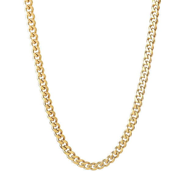 PandaHall Vacuum Plating 201 Stainless Steel Curb Chain Necklaces, Real 18K Gold Plated, 23.98 inch(60.9cm) 201 Stainless Steel
PandaHall Vacuum Plating 201 Stainless Steel Curb Chain Necklaces, Real 18K Gold Plated, 23.98 inch(60.9cm) 201 Stainless Steel