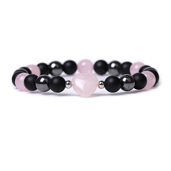 PandaHall Natural Rose Quartz Heart Beaded Stretch Bracelet, 7-1/2 inch(19cm) Rose Quartz Heart
PandaHall Natural Rose Quartz Heart Beaded Stretch Bracelet, 7-1/2 inch(19cm) Rose Quartz Heart