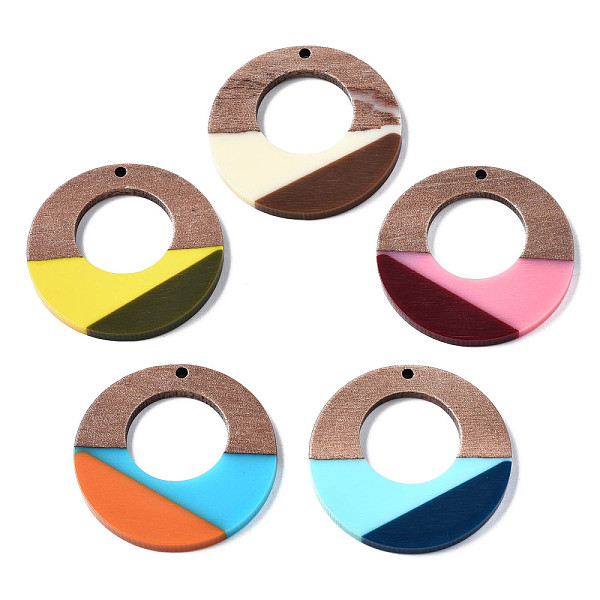 PandaHall Resin & Walnut Wood Pendants, Ring, Mixed Color, 38x3mm, Hole: 2mm Resin+Wood Ring Multicolor
PandaHall Resin & Walnut Wood Pendants, Ring, Mixed Color, 38x3mm, Hole: 2mm Resin+Wood Ring Multicolor