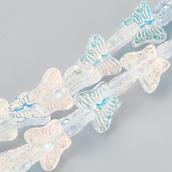 PandaHall Handmade Baking Paint Lampwork Beads Strands, with Gold Powder, Butterfly, Clear AB, 12.5x14.8x5mm, Hole: 0.5mm, about..., White
PandaHall Handmade Baking Paint Lampwork Beads Strands, with Gold Powder, Butterfly, Clear AB, 12.5x14.8x5mm, Hole: 0.5mm, about..., White