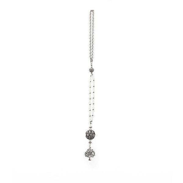 PandaHall Natural White Moonstone & Alloy Rhinestone Round Beaded Pendant Decorations, with Alloy Life of Tree Pendants, for Wall Home Car...
PandaHall Natural White Moonstone & Alloy Rhinestone Round Beaded Pendant Decorations, with Alloy Life of Tree Pendants, for Wall Home Car...
