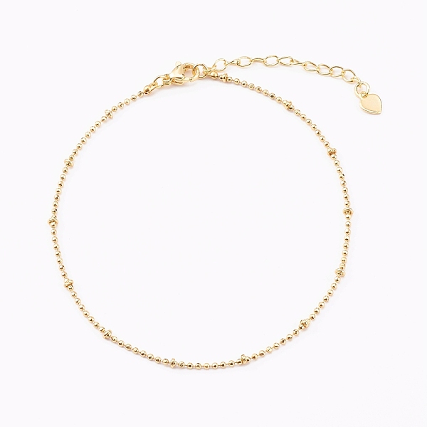 PandaHall Brass Ball Chain Anklets, with Rondelle Beads, Golden, 9-5/8 inch(24.4cm) Brass
PandaHall Brass Ball Chain Anklets, with Rondelle Beads, Golden, 9-5/8 inch(24.4cm) Brass