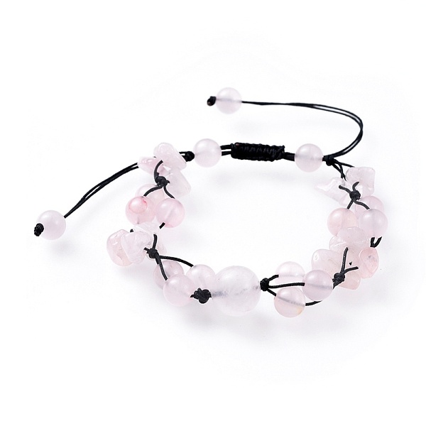 PandaHall Adjustable Nylon Cord Braided Bead Bracelets, with Natural Rose Quartz Beads, 1-3/8 inch(37mm) Rose Quartz
PandaHall Adjustable Nylon Cord Braided Bead Bracelets, with Natural Rose Quartz Beads, 1-3/8 inch(37mm) Rose Quartz