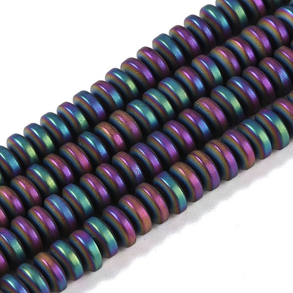 PandaHall Electroplated Synthetic Non-magnetic Hematite Beads Strands, Disc, Heishi Beads, Rainbow Plated, 6x3mm, Hole: 1mm, about...
PandaHall Electroplated Synthetic Non-magnetic Hematite Beads Strands, Disc, Heishi Beads, Rainbow Plated, 6x3mm, Hole: 1mm, about...