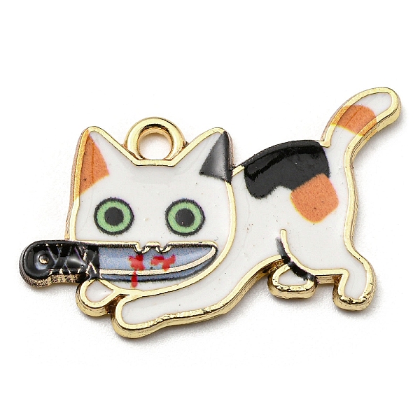 PandaHall Printed Alloy Pendants, with Enamel, Golden, Cadmium Free & Nickel Free & Lead Free, Cat with Knife Shape Charms, Colorful...
PandaHall Printed Alloy Pendants, with Enamel, Golden, Cadmium Free & Nickel Free & Lead Free, Cat with Knife Shape Charms, Colorful...
