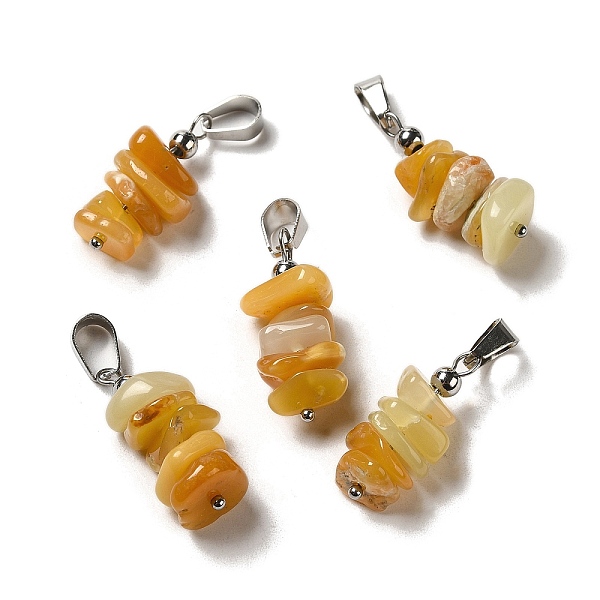 PandaHall Natural Yellow Jade Chip Pendants, Lucky Charms with Stainless Steel Color Plated Stainless Steel Snap on Bails...
PandaHall Natural Yellow Jade Chip Pendants, Lucky Charms with Stainless Steel Color Plated Stainless Steel Snap on Bails...